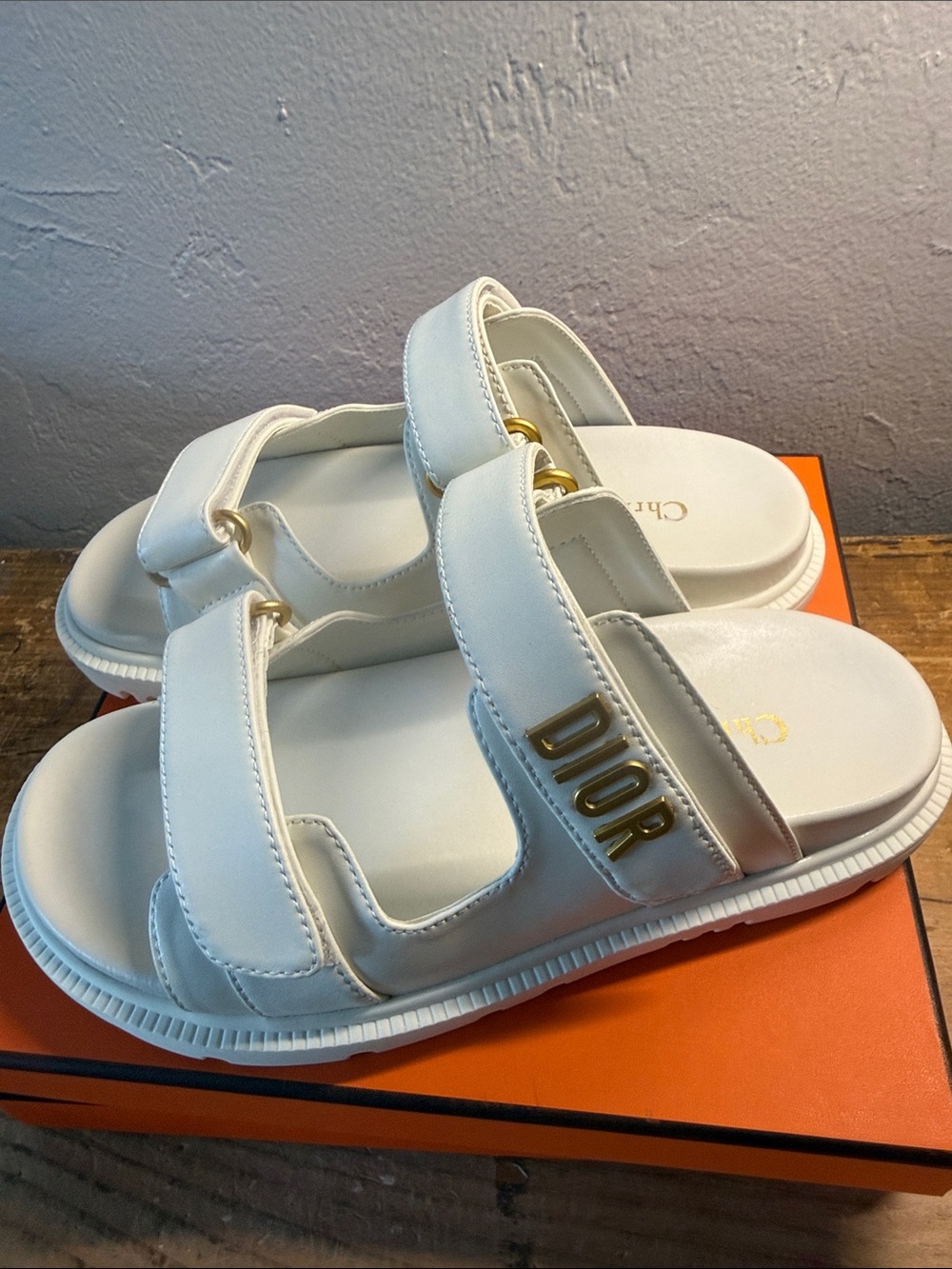 Christian Dior Diorat sandals off white Sz 36 6 or 36 - Picture 2 of 5